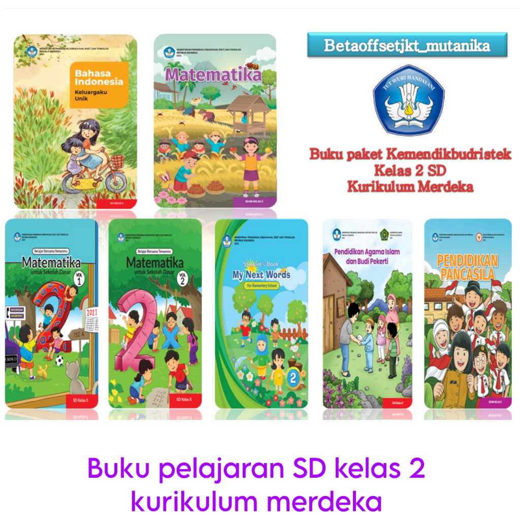 Jual Buku paket pelajaran kelas 2 sd kurikulum merdeka | Shopee Indonesia