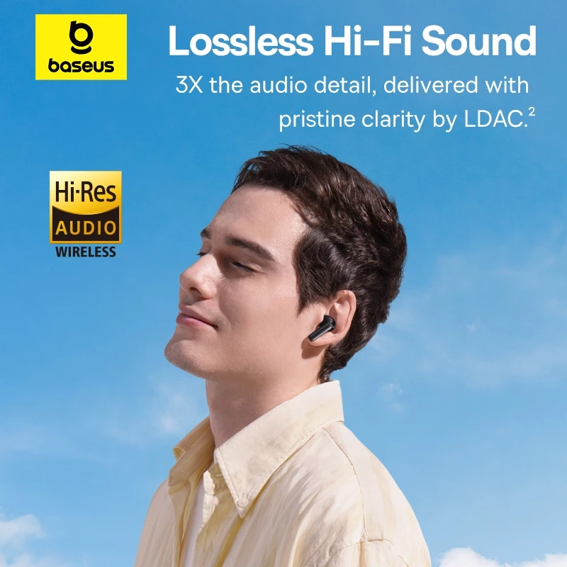 Baseus BP1 Pro TWS ANC Hi-Res LDAC -50dB 6 Mic ENC with IP55 & 55H Earbud Earphone Bluetooth 6.0
