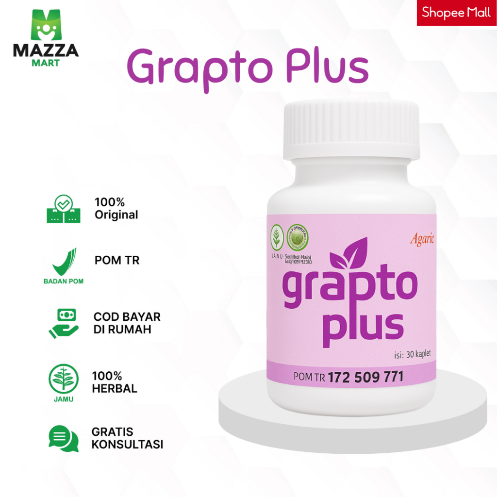 GRAPTO PLUS ORIGINAL Obat Ambeien Herbal Ambeyen Atasi Wasir Lancarkan Susah Bab