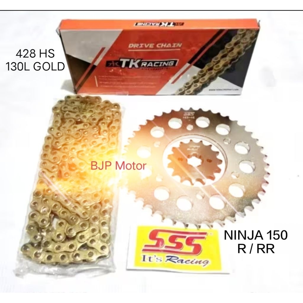 Jual Gear Set SSS 428 Ninja 150 R RR rantai