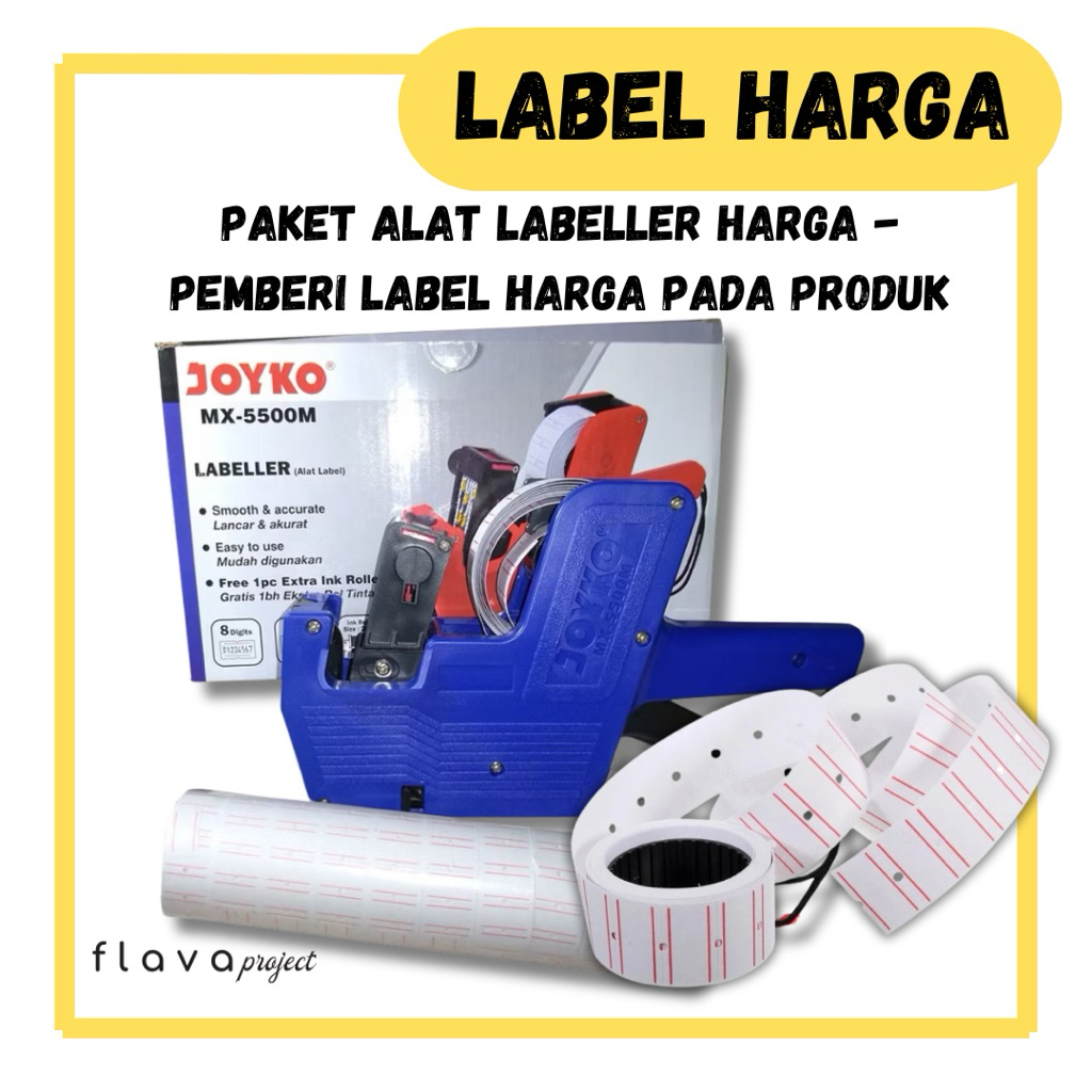 Jual Paket Alat Label Harga 1 Baris 8 Digits JOYKO MX-5500M / Price Tag ...