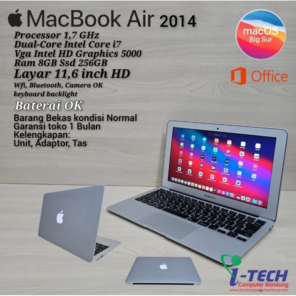 MACBOOK PRO 2012 MACBOOK PRO 2015 MAC BOOK AIR 2014 CORE I5 GEN3 RAM 8GB|  HDD 500GB SS 128GB SSD 256GB| MULUS MURAH
