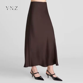 YNZ Savi Satin Skirt Rok Satin Silk Panjang Wanita Korean Style Flowy Maxi