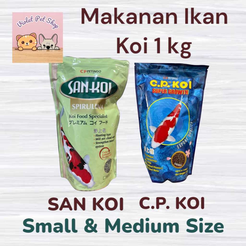 Jual Cp Koi San Koi Sprirulina Floating type Makanan ikan | Shopee ...