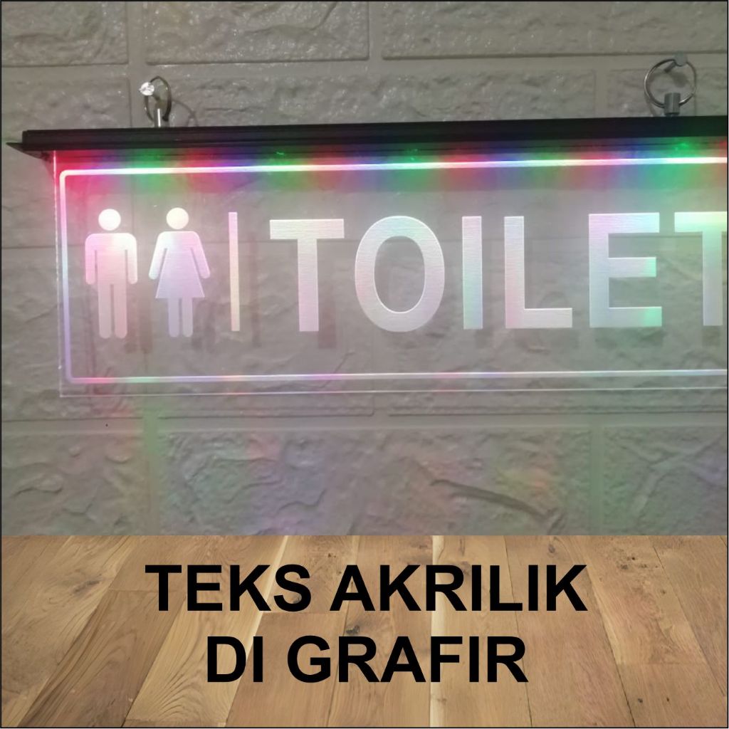 Jual SIGN TOILET LED DI GRAFIR ATAU UKIR MENYALA BISA CUSTOM TEMPAT ...