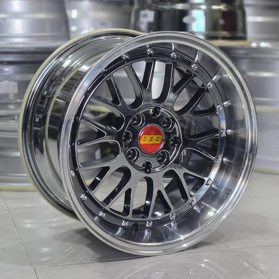 Jual velg racing ring 16 pcd 4x100 - 4x114,3 BBS LM BLACK CROME LIP ...