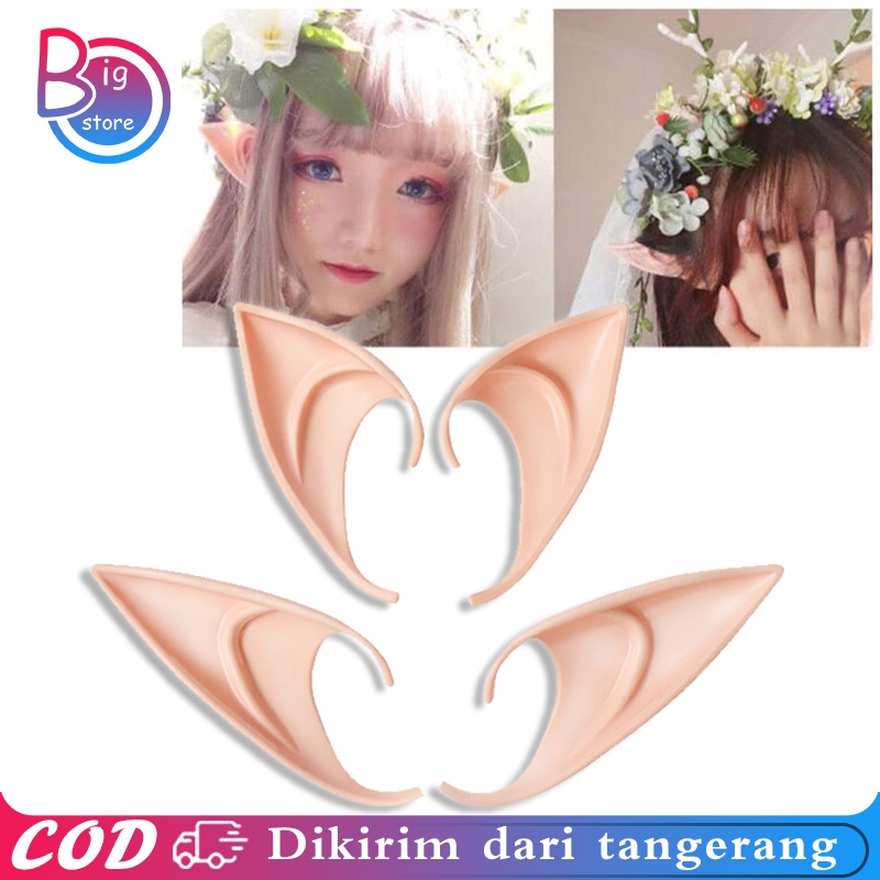 Jual Isi 2 Elf Ears Telinga Palsu Silikon Telinga Peri Fairy Ears ...