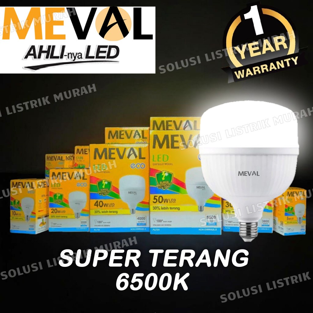 Jual Meval Lampu LED Kapsul ECO Putih Terang 30W 40W 50W | Shopee Indonesia