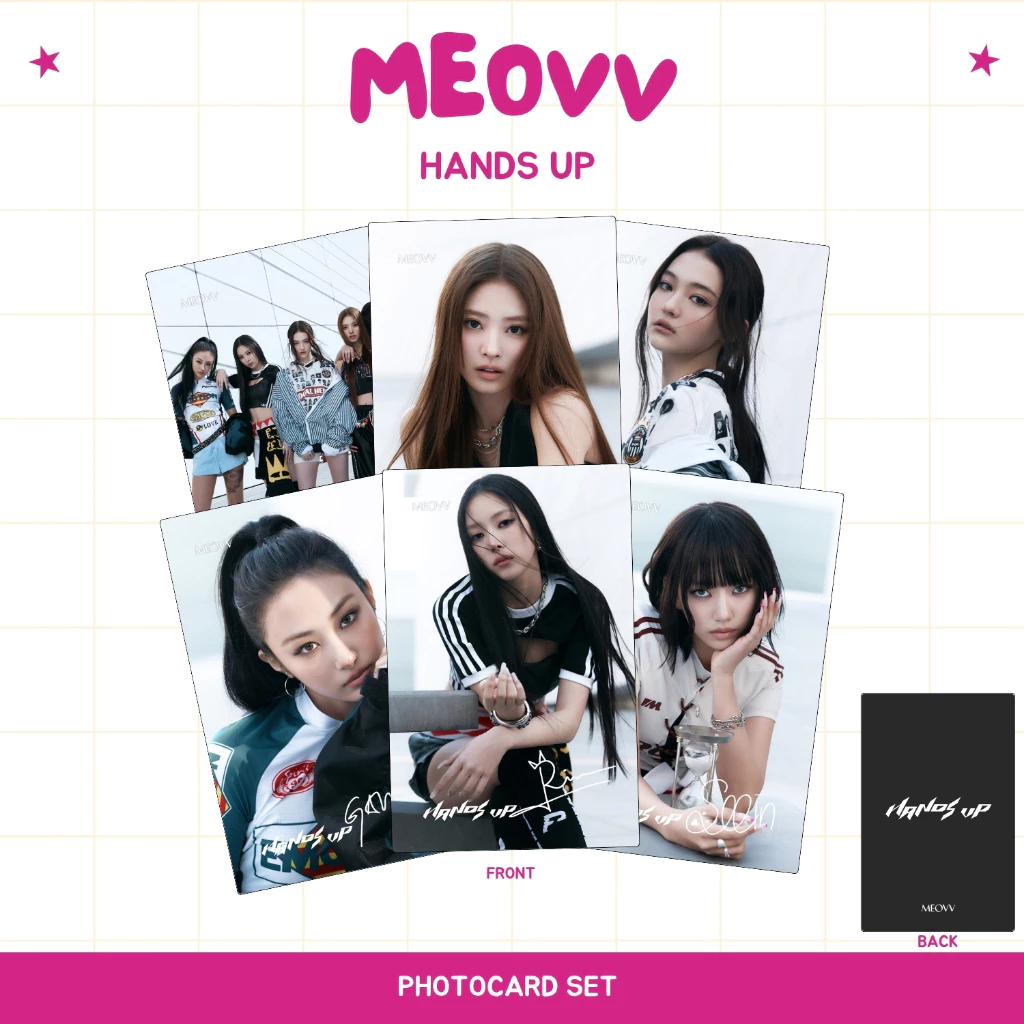 Photocard Meovv Hands Up 6 PCS Kpop Unofficial Dua Sisi