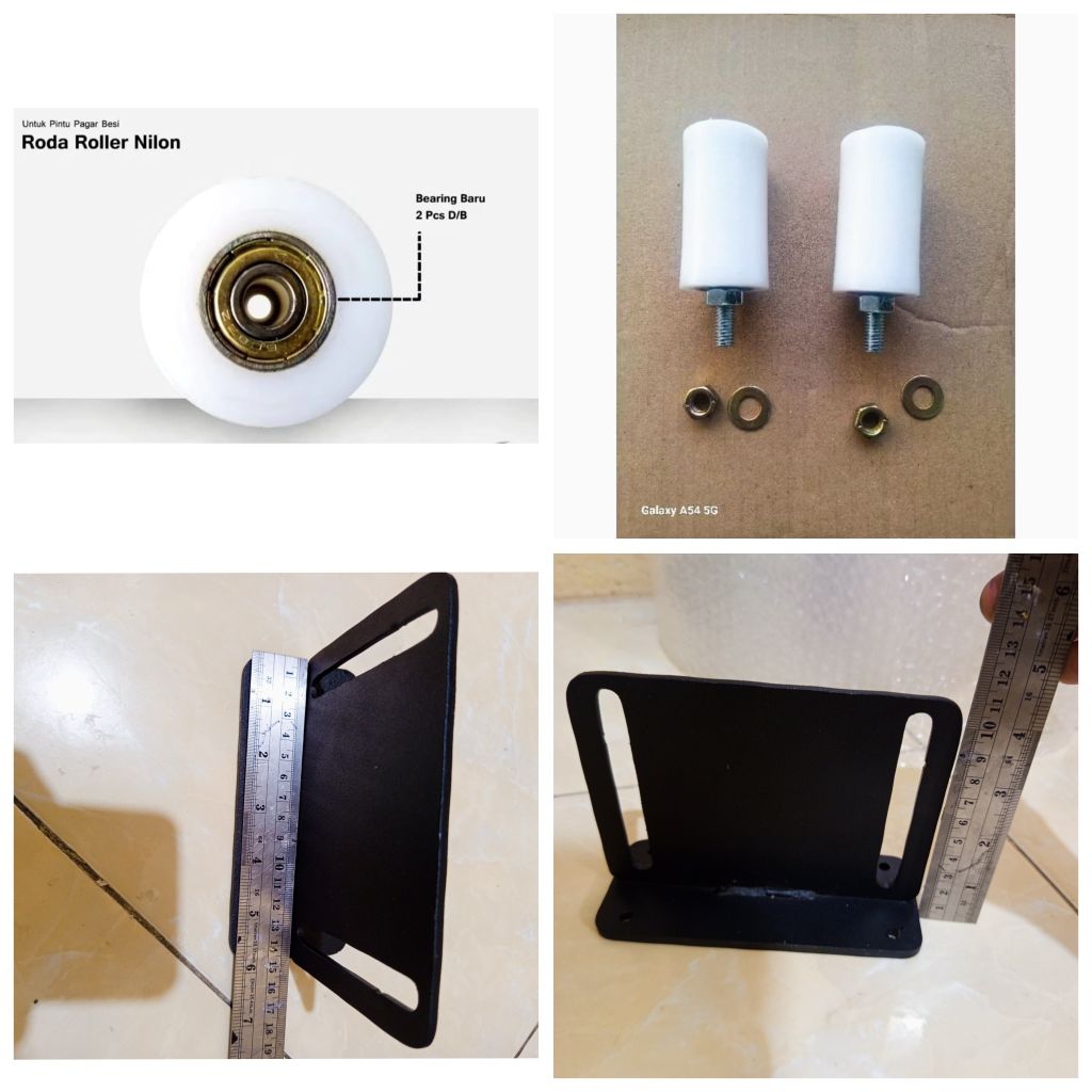 Jual Bracket roller pagar/roda pagar nilon plat breket roller pagar ...