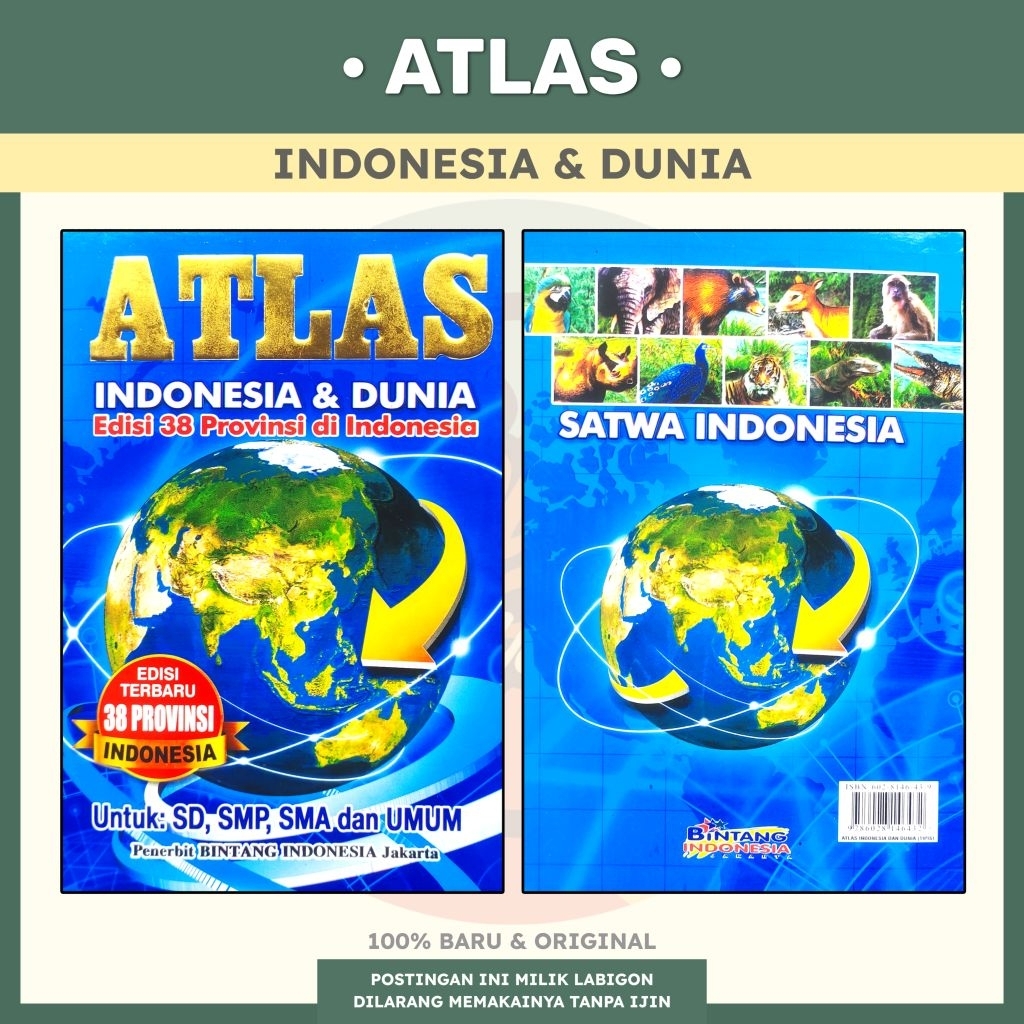 Jual Buku Atlas Indonesia Dan Dunia 38 Provinsi | Shopee Indonesia