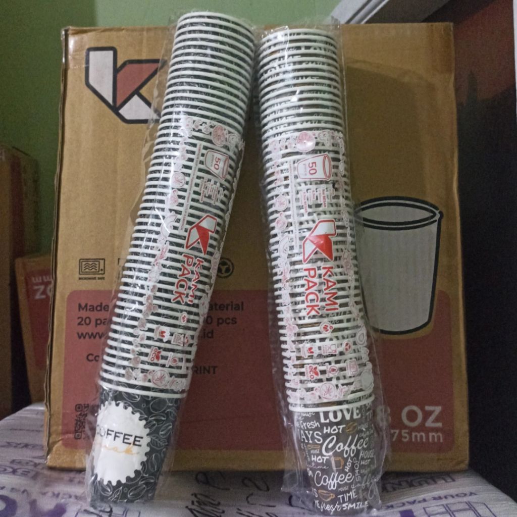 Jual Paper Cup Putih 8OZ Motif - Gelas Kertas Kopi @1 Dus | Shopee ...