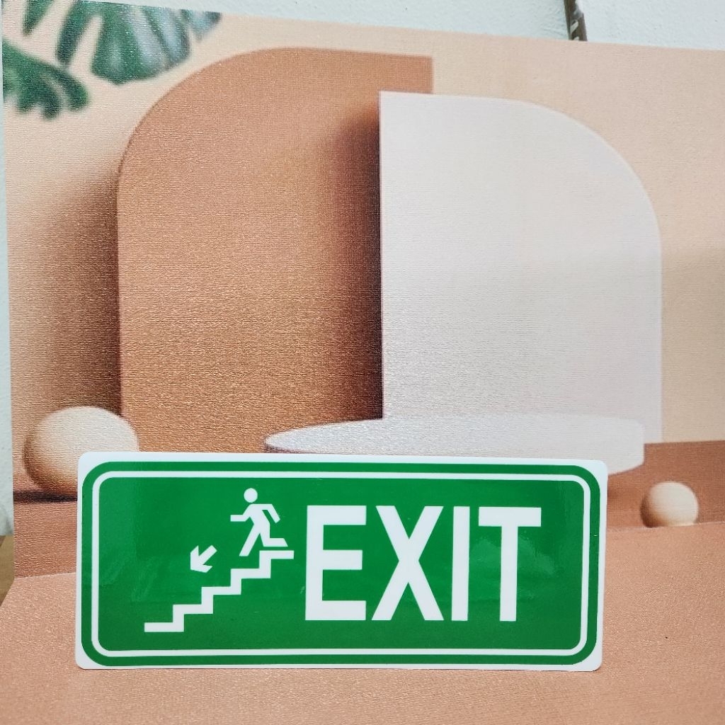 Jual papan akrilik penanda exit tangga kanan dan exit tangga kiri 2mm ...