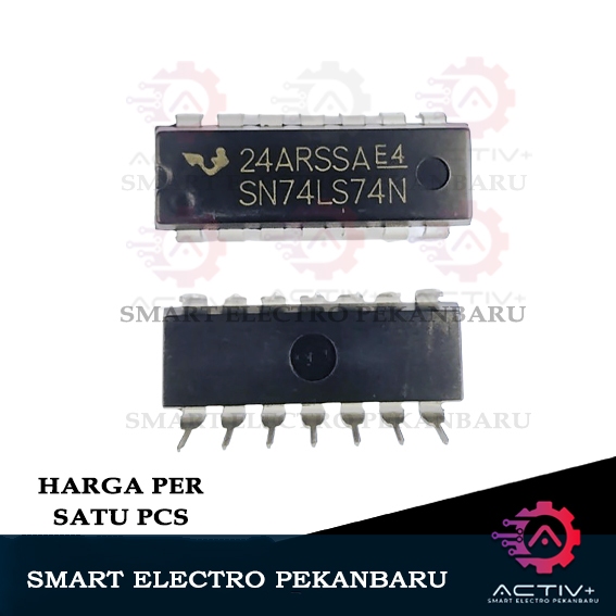 Jual ORIGINAL IC 74LS74 DIP-14 TEXAS INSTRUMENT 7474 D FLIP FLOP Dual D ...