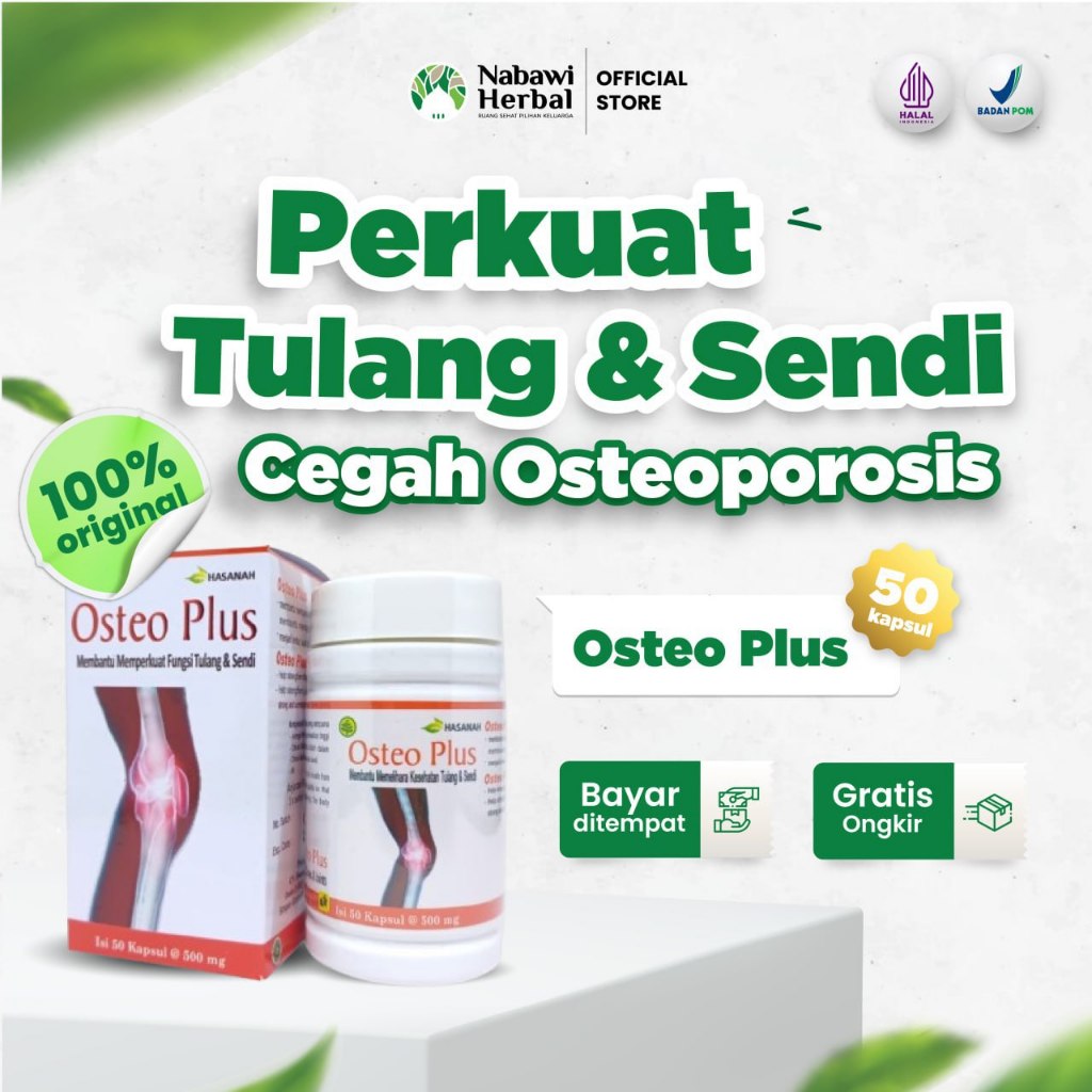 OSTEO PLUS - Suplemen Terbaik Untuk Tulang Isi 50 Kapsul