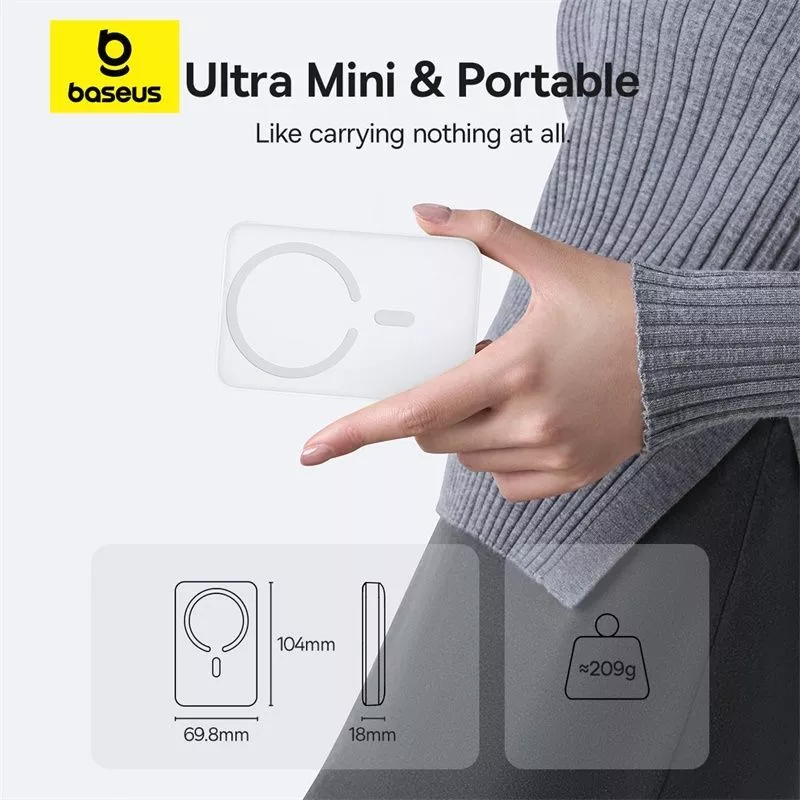 Baseus Power Bank EnerFill FM11 10000mAh 22.5W Magnetic Mini Wireless Fast Charging Powerbank