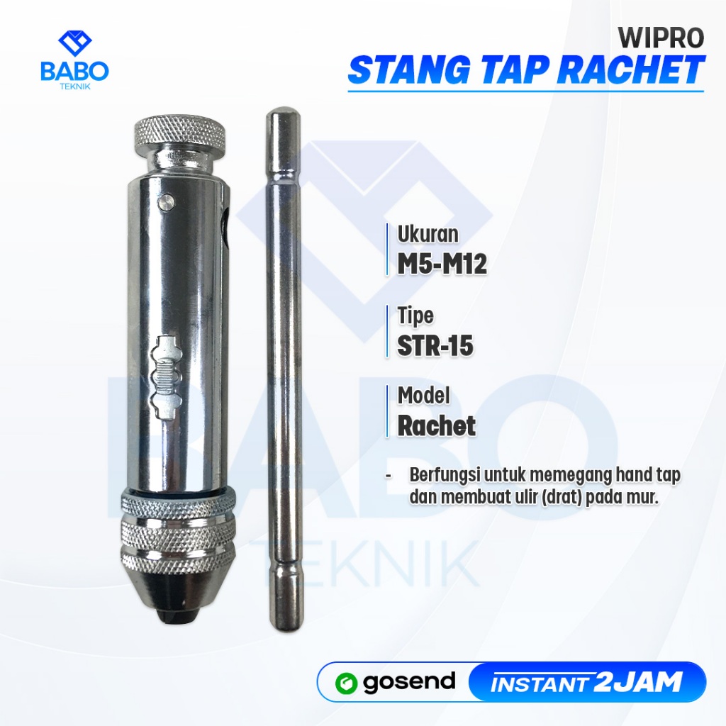 Jual Tokofinaaaa Wipro Str15 Gagang Hand Tap Rachet Stang Tap Ratchet ...