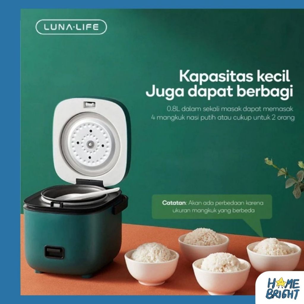Jual LUNALIFE Mini Rice Cooker 0.6 Liter | Penanak Nasi Kapasitas Kecil ...