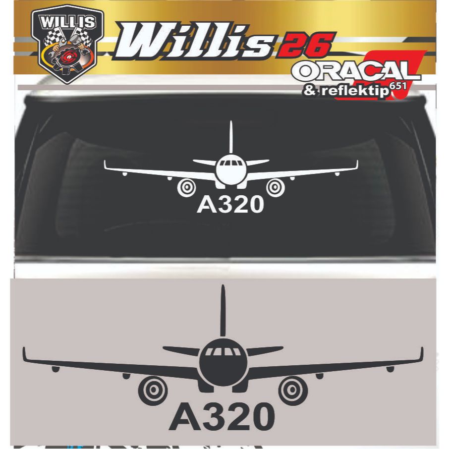 Jual Sticker Pesawat Airbus 320, Sticker A320 Airplane, Airbus A320 ...