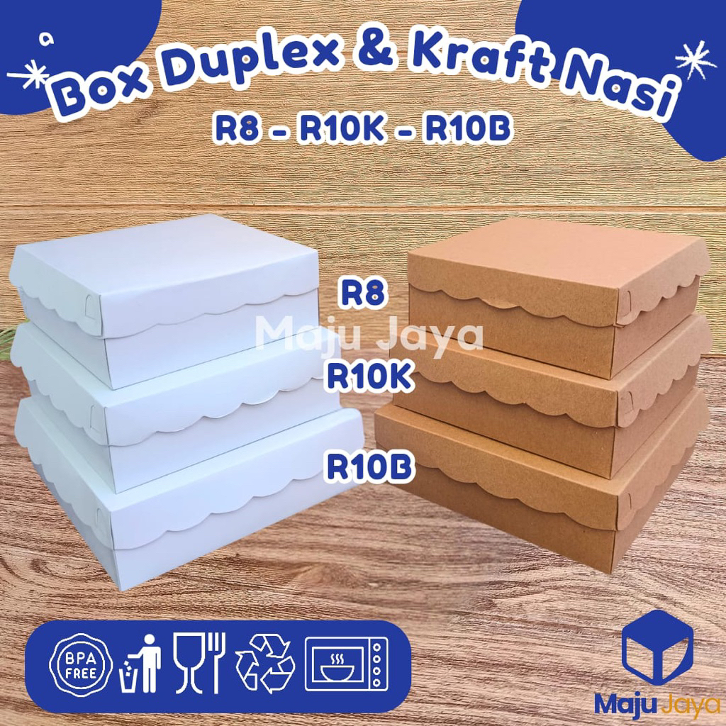 Jual Maju Jaya - [ECER] Dus Kraft Nasi Kotak Katering R8 R10K R10B ...