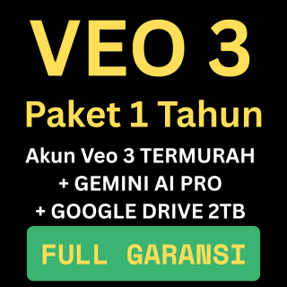 Jual Veo 3 plus Gemini PRO dan gDrive 2TB | Shopee Indonesia