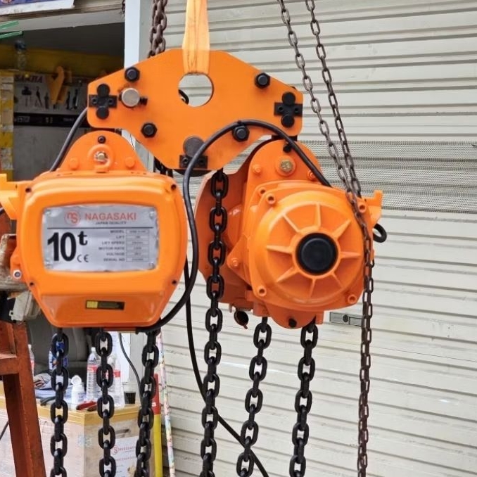 Jual electric chein hoist 10 ton x 12 meter (4jalur rantay) 380v 3phase ...