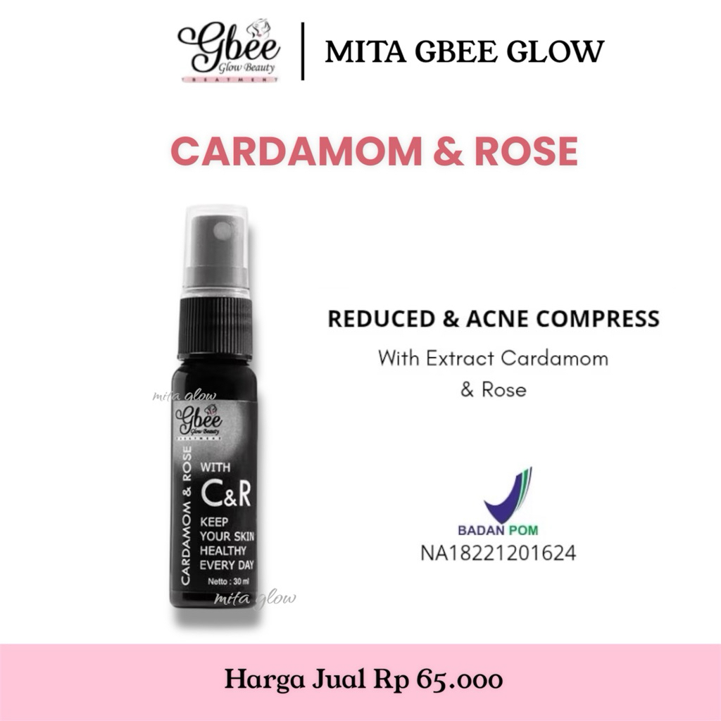 Jual Gbee Glow Beauty Serum Cardamom & Rose Water / Serum Jerawat/ Gbee ...