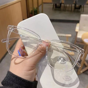 Fashion Kacamata Transparan Anti Radiasi Wanita Kacamata Korea Wanita Sunglass Retro Bentuk