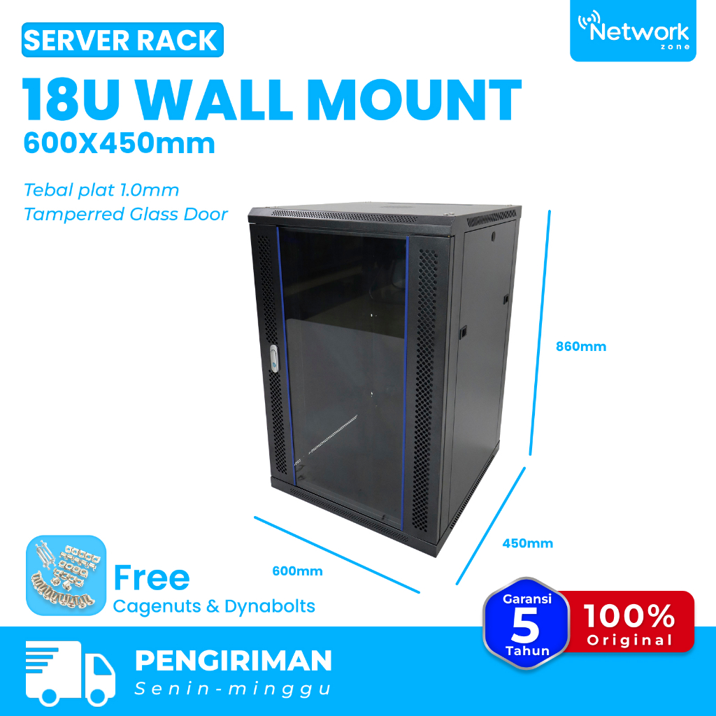 Jual Rack Server 18U Wall Mount Rack 600x450mm | Shopee Indonesia