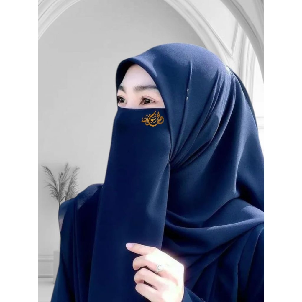 Jual CADAR LAILA CADAR TALI 2 LAYER TANPA JAHITAN BAWAH MATA CADAR ...
