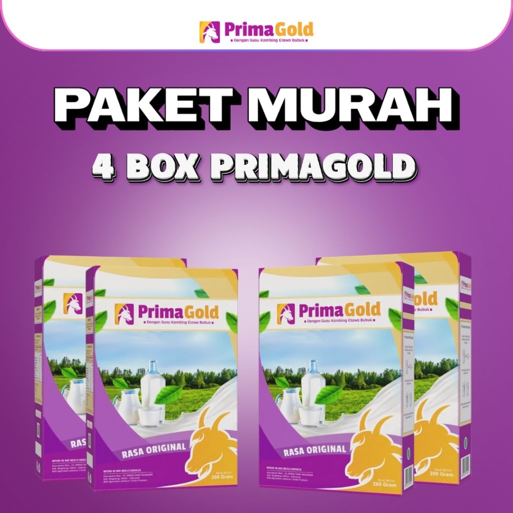 Jual SUSU ETAWA PRIMAGOLD PAKET 4 BOX | ORIGINAL | Shopee Indonesia