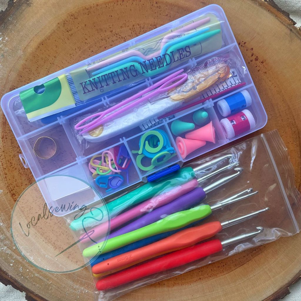 Jual Alat Merajut Set / Alat Rajut Set Lengkap Pemula / Peralatan Rajut ...