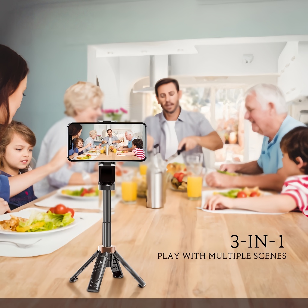 Jual Super Mini 3 in 1 Selfie Stick Remote Control Tripod Genggam ...