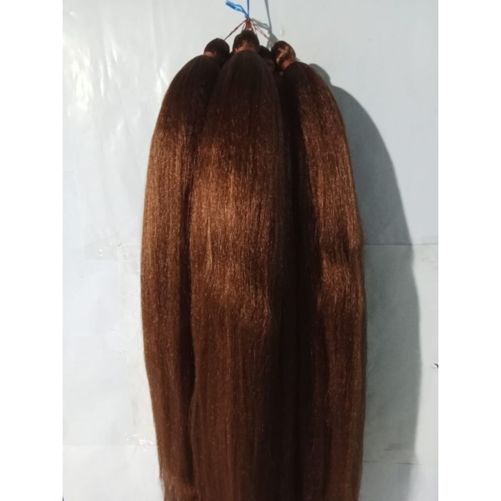 Jual Rambut Sambung Cemara Polos Warna cokelat Pramuka Panjang 80 cm ...