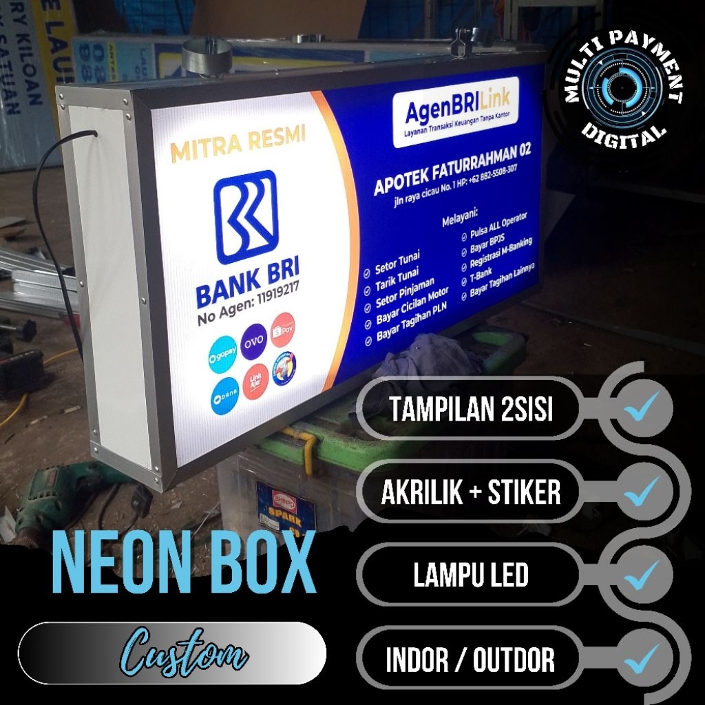 Jual NEON BOX KOTAK AKRILIK CUSTOM | Shopee Indonesia