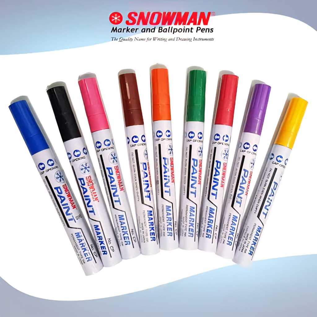 Jual SNOWMAN Spidol Paint Marker bisa di KAYU & BESI Variasi Warna JUAL ...