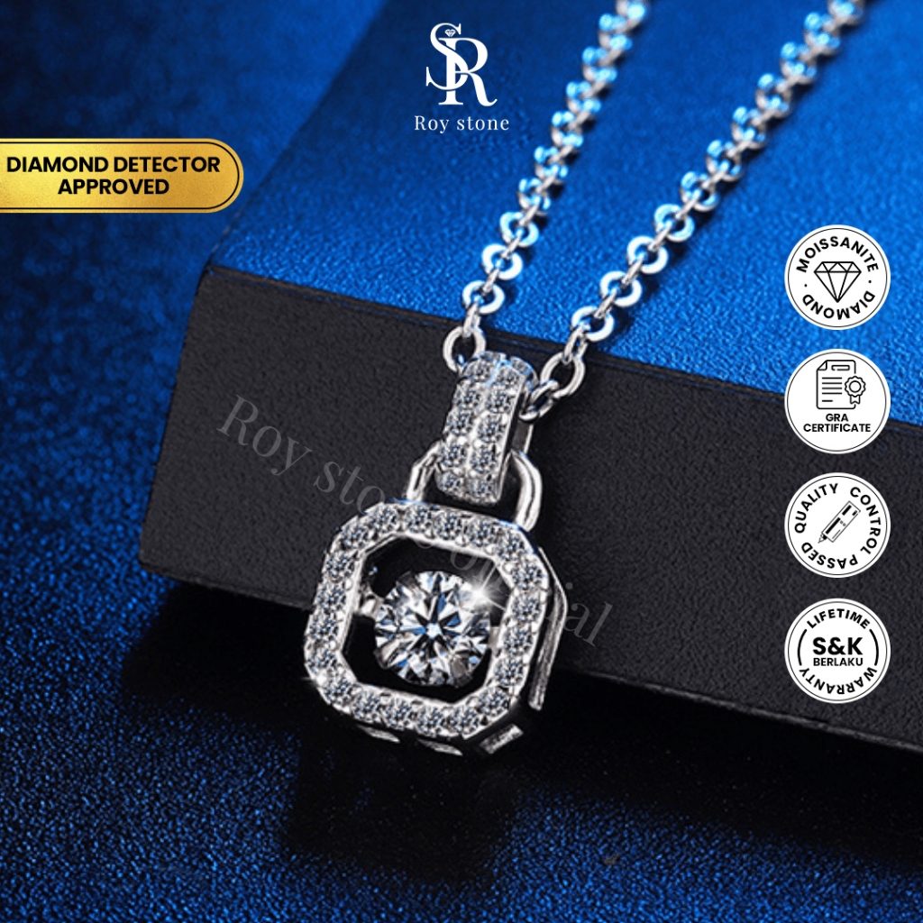 Jual RoyStone- Kalung Ardelia Necklace Wanita Perhiasan Moissanite ...