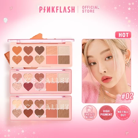 Pinkflash OhMyLove 4 In 1 Multiple Face Palette Eyeshadow & Blush & Highlighter & Contour