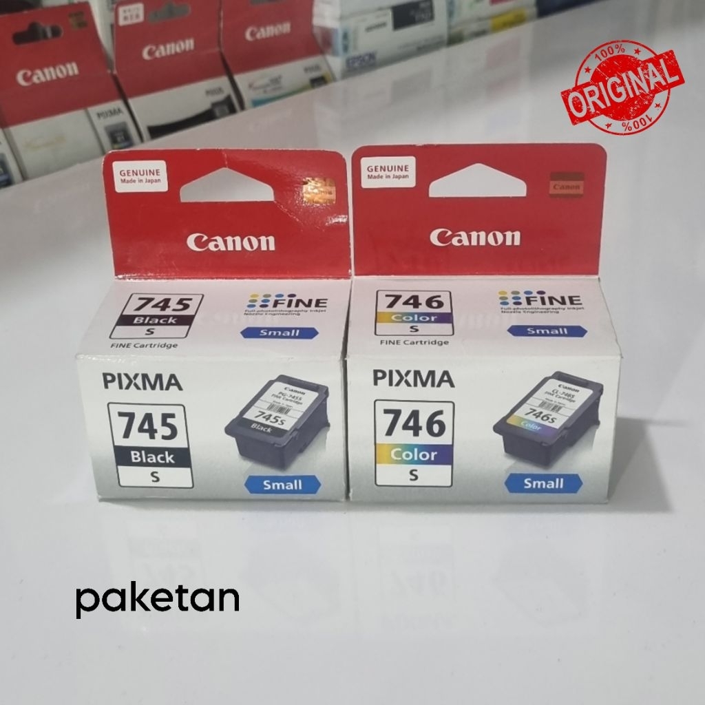 Jual Tinta Cartridge Canon 745 small black dan 746 small tri-color ...