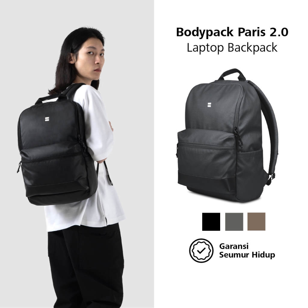 Jual Bodypack Paris 2.0 Laptop Backpack 14 Inch Tas Ransel Kerja Kuliah ...