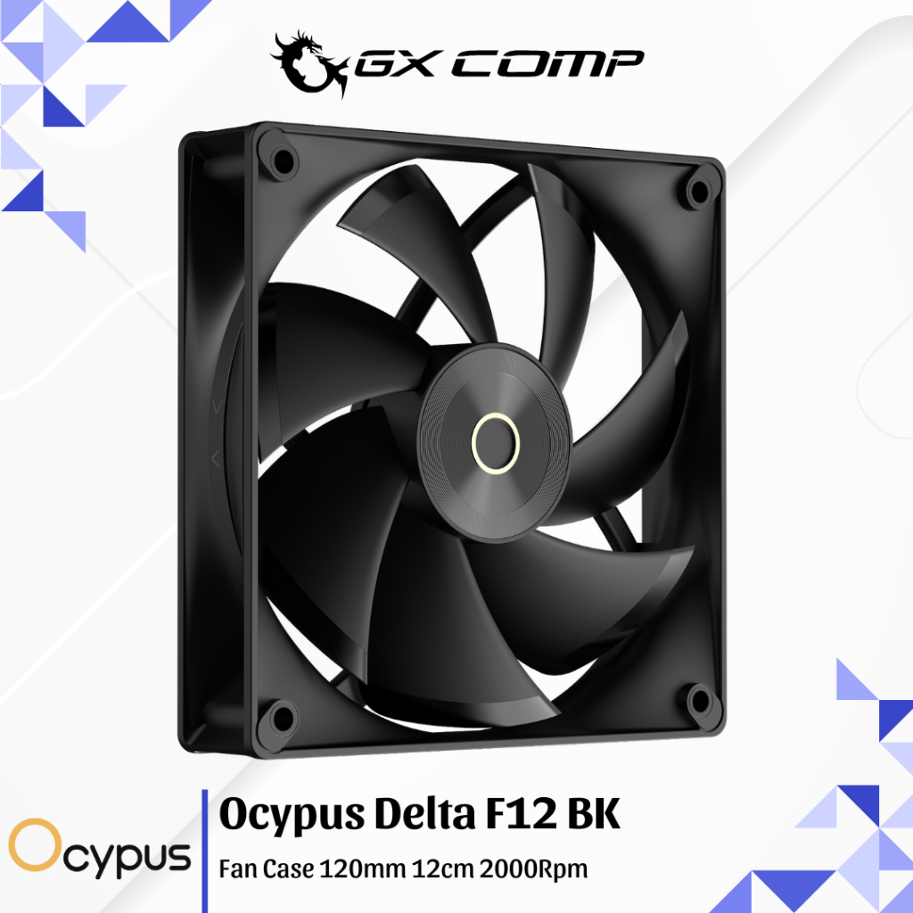 Jual Ocypus Delta F12 BK Black PWM Fan - Fan Case 120mm 12cm 2000RPM ...