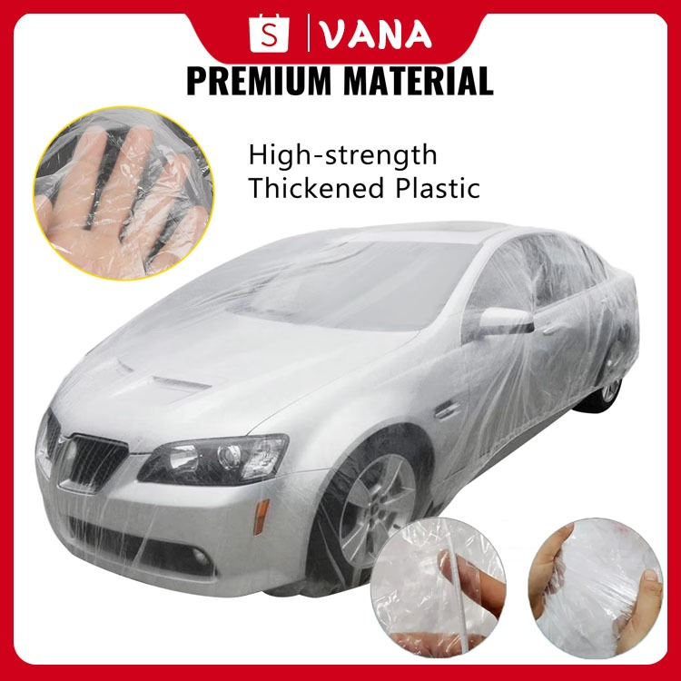 VANA Penutup Mobil Universal Tahan Air Tahan Debu Penutup Mobil Pelindung Sekali Pakai untuk Sedan/SUV/Hatchback