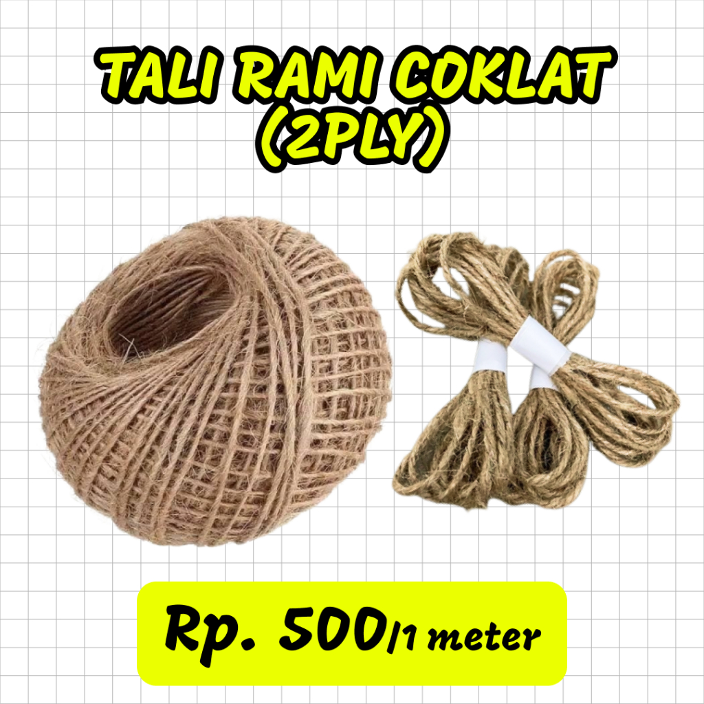 Jual TALI RAMI 2PLY / TALI GONI / TALI RAMI COKLAT / TALI COKLAT ...