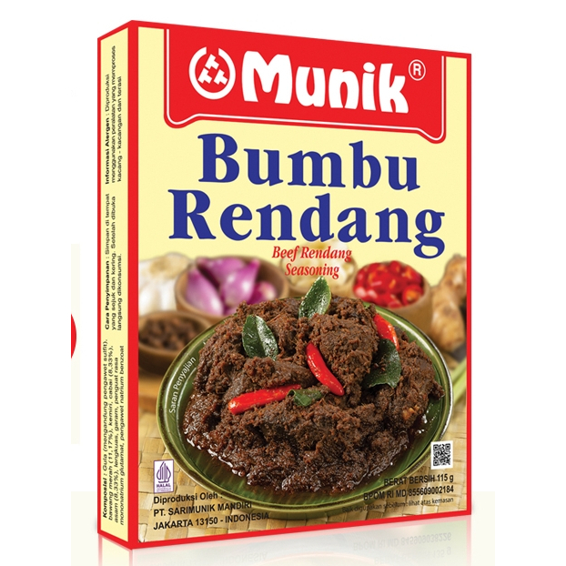 Jual MUNIK BUMBU INSTAN RENDANG 115 GR BEEF RENDANG SEASONING | Shopee ...