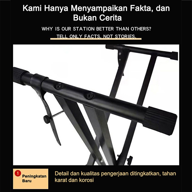Jual Benston Music- Keyboard Stand Piano Calori Full Besi, Rak Keyboard ...