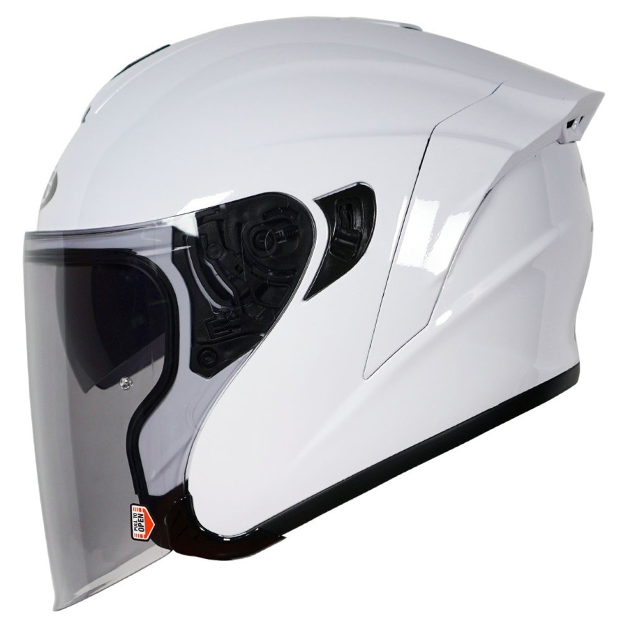 Helm NJS KAIROZ DV Double Visor Kacamata Solid NJS Half Face Intercom  Ready