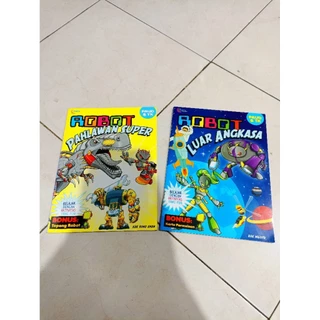 OBRAL BUKU MURAH ORIGINAL / BUKU ANAK / 1 PAKET 2 BUKU / AKTIVITAS ANAK / ROBOT PAHLAWAN SUPER / ROBOT LUAR ANGKASA / BEST SELLER / ANAK-ANAK / PAUD & TK / MENULIS / MEWARNAI /