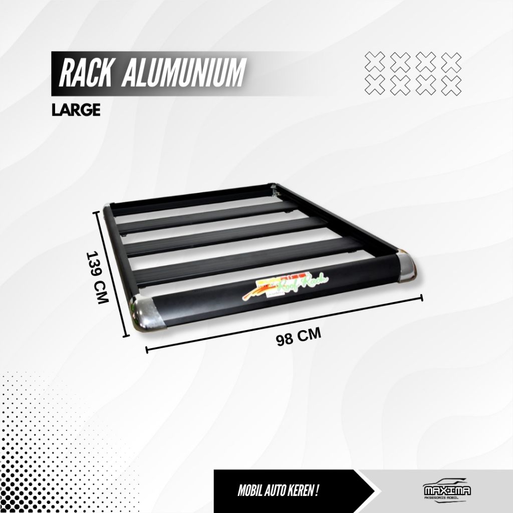 Jual Rak Alumunium Chrome Mobil Universal Bagasi Atas Roofrack Rack ...
