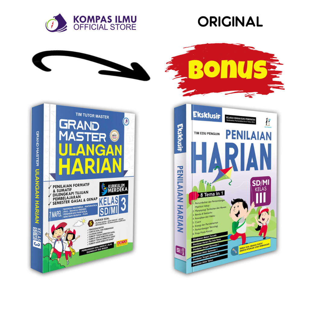 Jual Buku Ulangan Harian Kelas 3 SD Kurikulum Merdeka - Grand Master ...