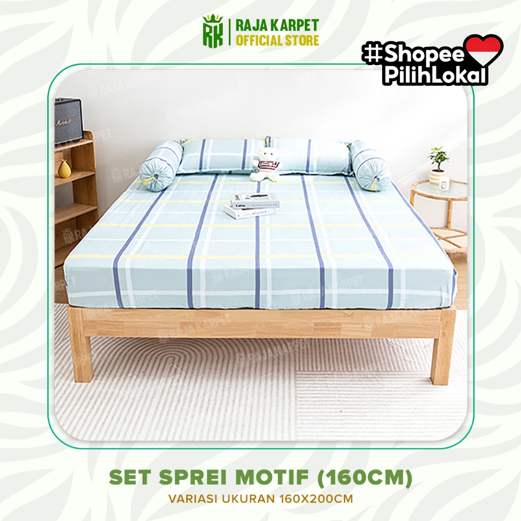 Jual RAJA KARPET Sprei Set Sarung Bantal Guling 160x200 cm Motif ...